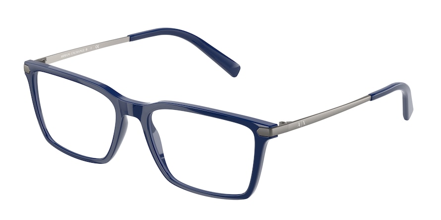 Exchange Armani AX3077 Rectangle Eyeglasses  8212-BLUE 54-17-145 - Color Map blue