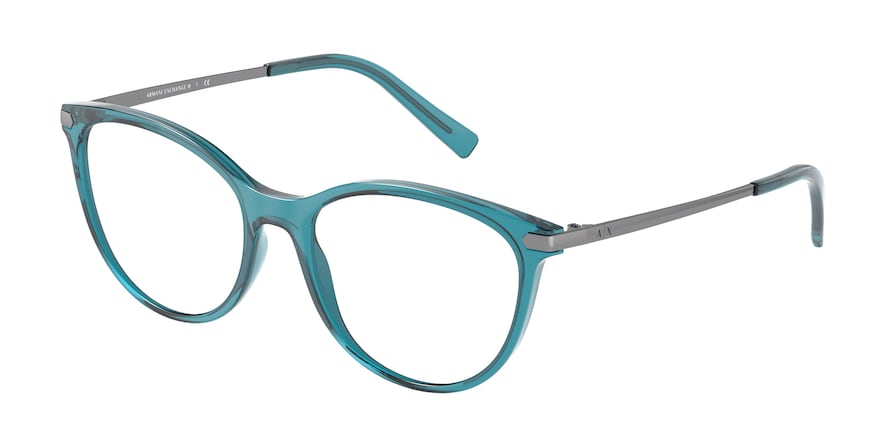 Exchange Armani AX3078 Cat Eye Eyeglasses  8237-LIGHT BLUE 53-17-140 - Color Map light blue