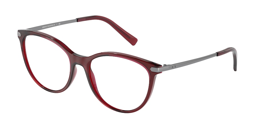 Exchange Armani AX3078 Cat Eye Eyeglasses  8298-BURGUNDY 53-17-140 - Color Map bordeaux