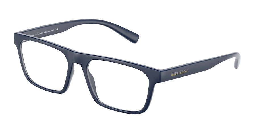 Exchange Armani AX3079 Pillow Eyeglasses  8181-MATTE BLUE 55-17-145 - Color Map blue