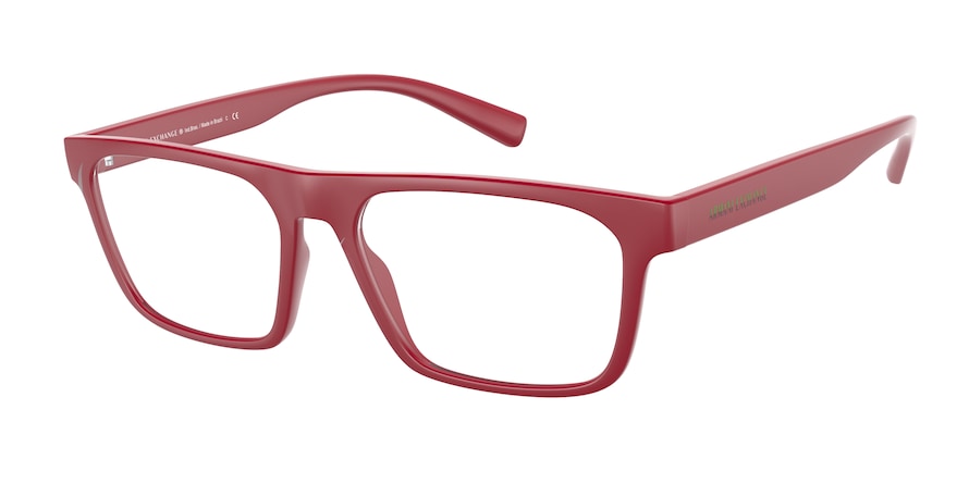Exchange Armani AX3079 Pillow Eyeglasses  8274-MATTE BORDEAUX 55-17-145 - Color Map red