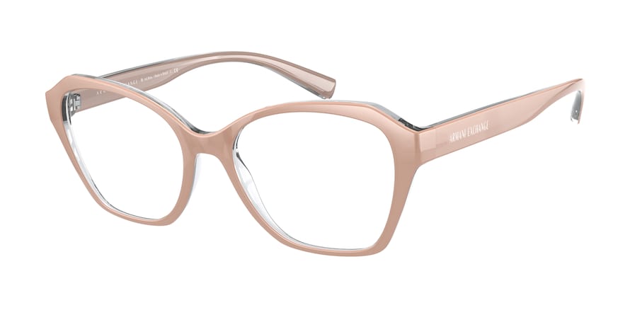 Exchange Armani AX3080 Irregular Eyeglasses  8329-TOP PINK ON CRYSTAL 52-17-140 - Color Map pink
