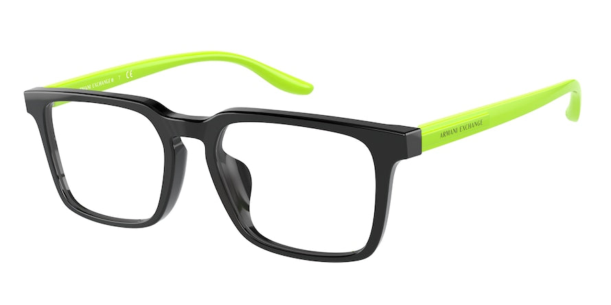 Exchange Armani AX3081F Pillow Eyeglasses  8158-BLACK 53-18-145 - Color Map black