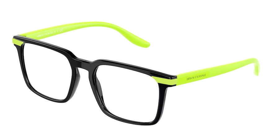 Exchange Armani AX3081 Pillow Eyeglasses  8158-BLACK 53-18-145 - Color Map black