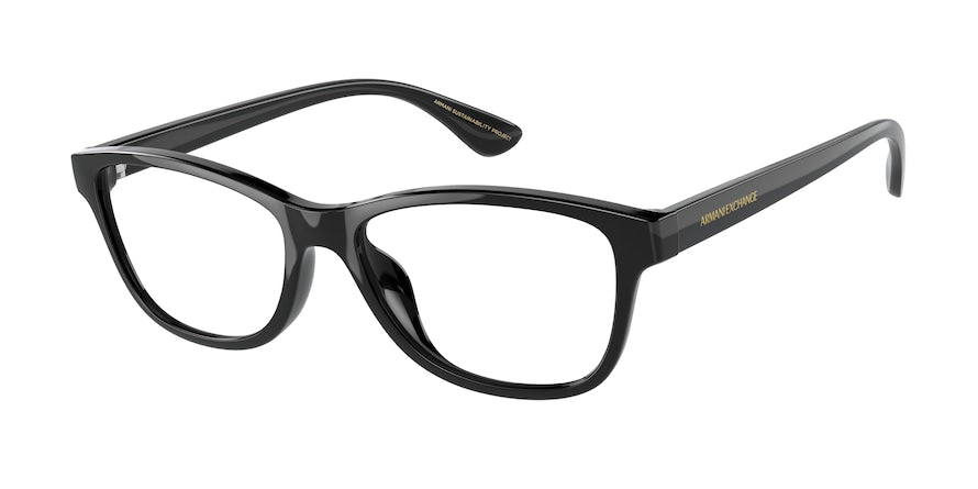 Exchange Armani AX3082U Cat Eye Eyeglasses  8158-BLACK 53-16-140 - Color Map black