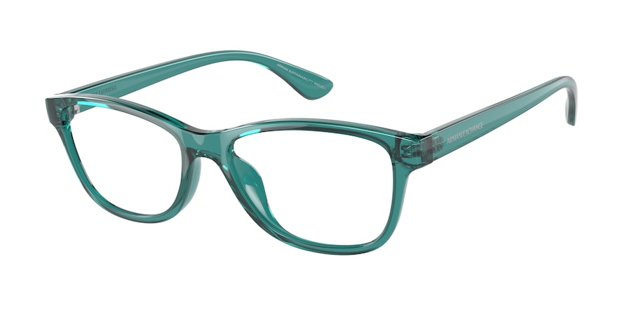 Exchange Armani AX3082U Cat Eye Eyeglasses  8290-TRANSPARENT BLUE 53-16-140 - Color Map blue