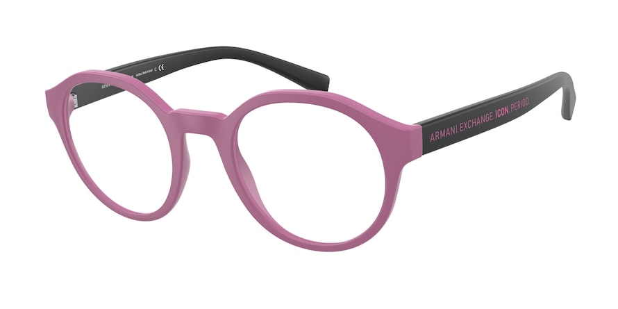 Exchange Armani AX3085F Phantos Eyeglasses  8338-MATTE PINK 49-22-145 - Color Map pink