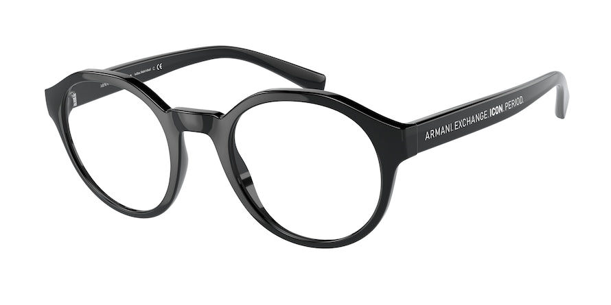 Exchange Armani AX3085 Phantos Eyeglasses  8158-BLACK 49-22-145 - Color Map black