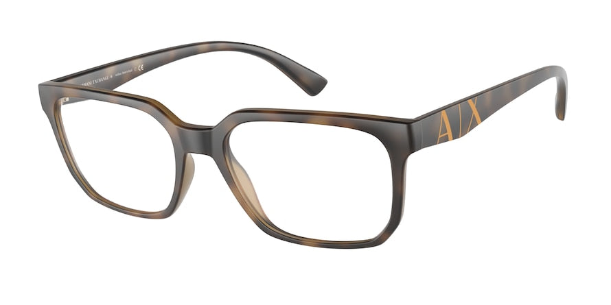 Exchange Armani AX3086F Rectangle Eyeglasses  8029-MATTE HAVANA 54-18-145 - Color Map havana