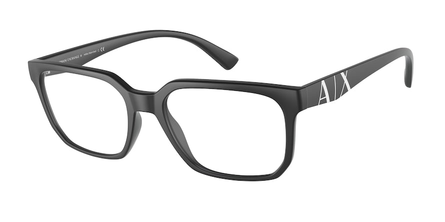 Exchange Armani AX3086 Rectangle Eyeglasses  8078-MATTE BLACK 54-18-145 - Color Map black