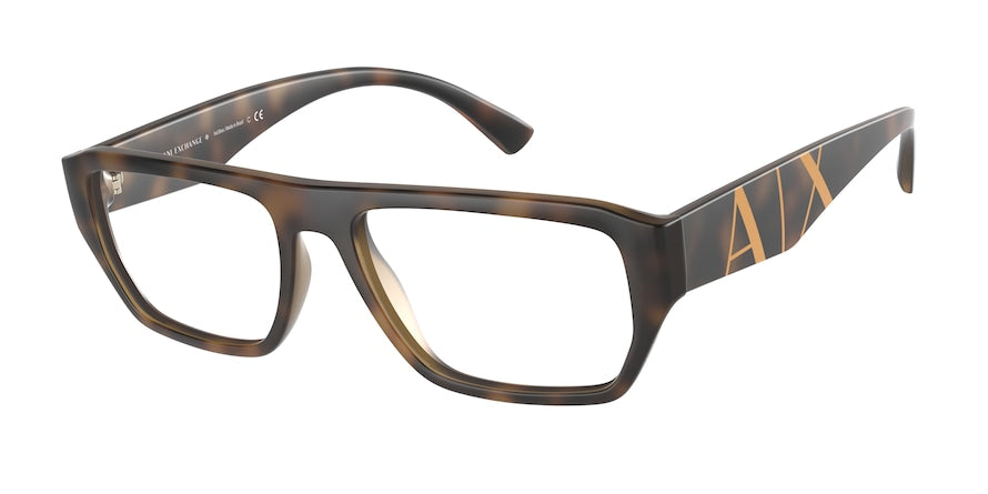 Exchange Armani AX3087 Rectangle Eyeglasses  8029-MATTE HAVANA 54-17-145 - Color Map havana