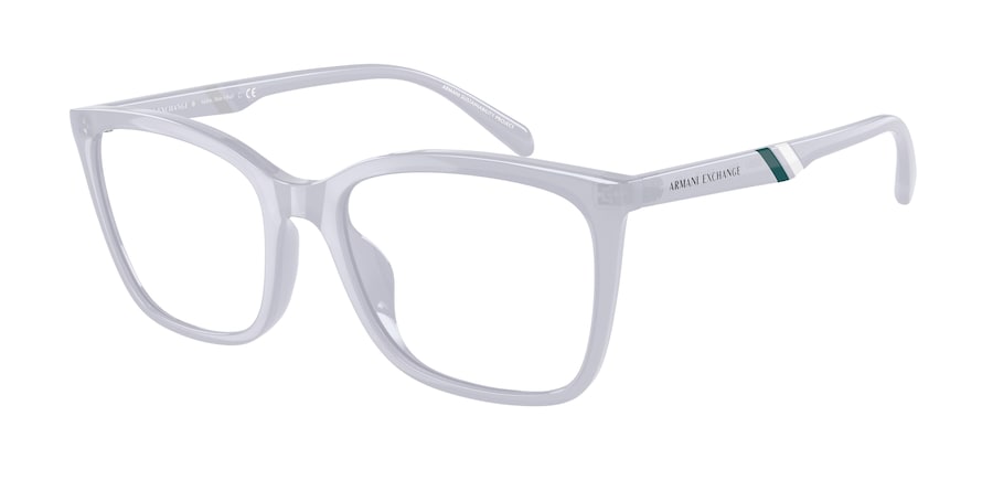 Exchange Armani AX3088U Butterfly Eyeglasses  8210-SHINY OPALINE LIGHT BLUE 54-18-140 - Color Map light blue