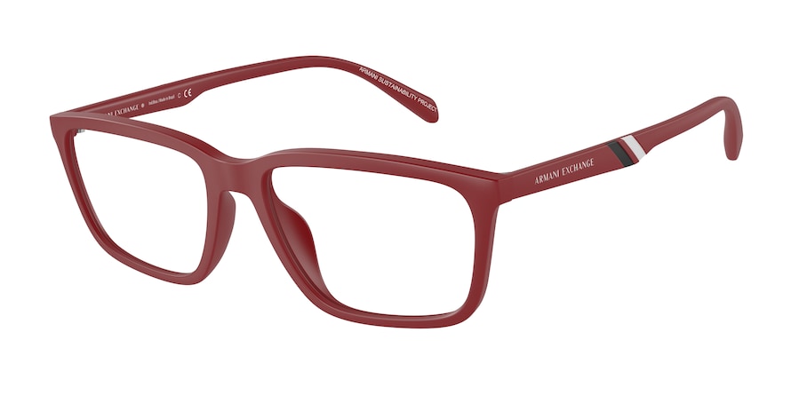 Exchange Armani AX3089U Pillow Eyeglasses  8098-MATTE RED 55-17-145 - Color Map red