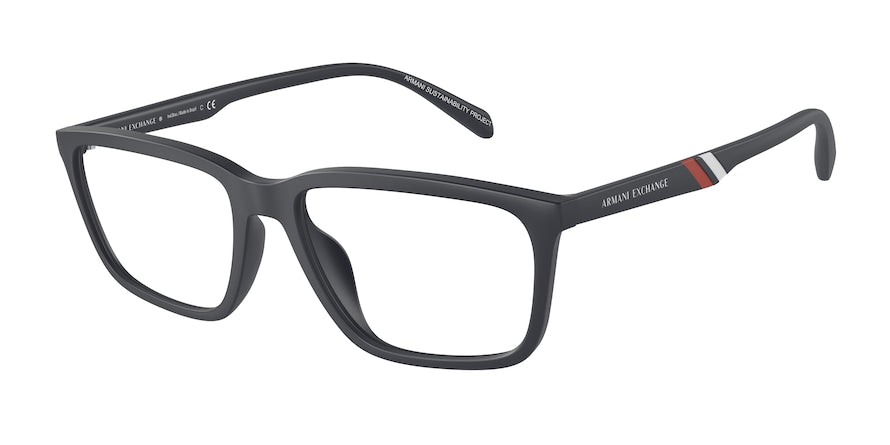 Exchange Armani AX3089U Pillow Eyeglasses  8181-MATTE BLUE 55-17-145 - Color Map blue