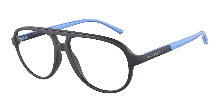 Exchange Armani AX3090 Phantos Eyeglasses  8181-MATTE BLUE 55-15-145 - Color Map blue
