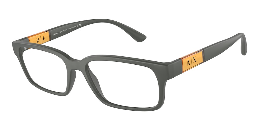 Exchange Armani AX3091 Rectangle Eyeglasses  8196-MATTE GREEN 56-17-145 - Color Map green