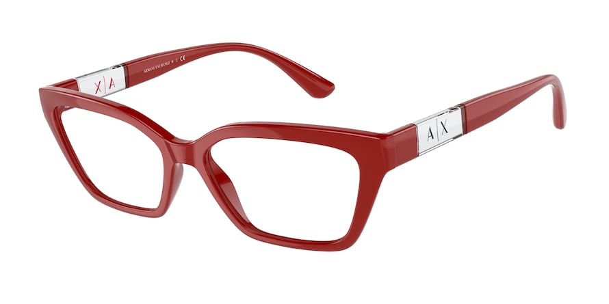 Exchange Armani AX3092F Cat Eye Eyeglasses  8088-SHINY RED 54-16-145 - Color Map red