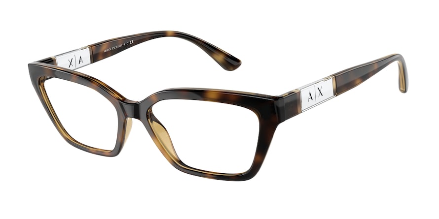 Exchange Armani AX3092F Cat Eye Eyeglasses  8213-SHINY HAVANA 54-16-145 - Color Map havana