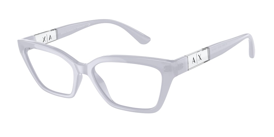 Exchange Armani AX3092 Cat Eye Eyeglasses  8210-SHINY OPALINE LIGHT BLUE 54-16-140 - Color Map light blue