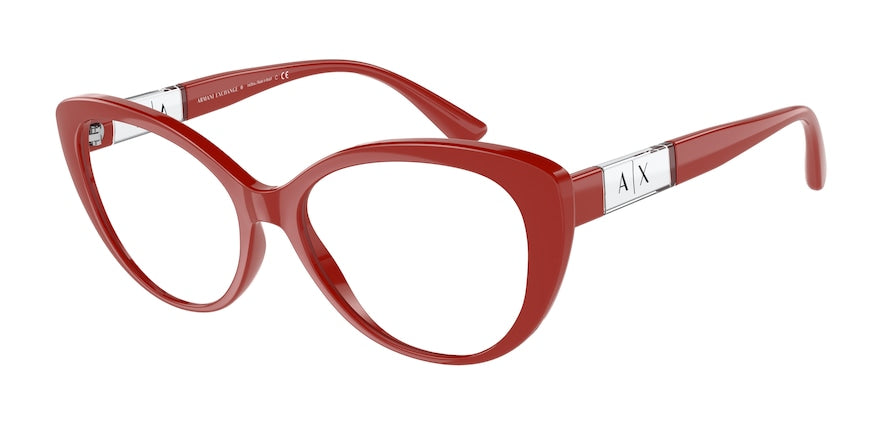 Exchange Armani AX3093 Cat Eye Eyeglasses  8088-SHINY RED 54-16-140 - Color Map red