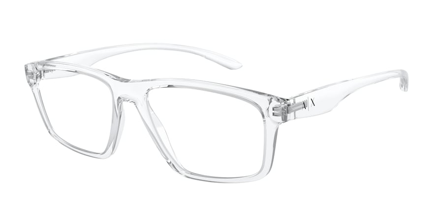 Exchange Armani AX3094 Rectangle Eyeglasses  8333-SHINY CRYSTAL 56-17-140 - Color Map clear