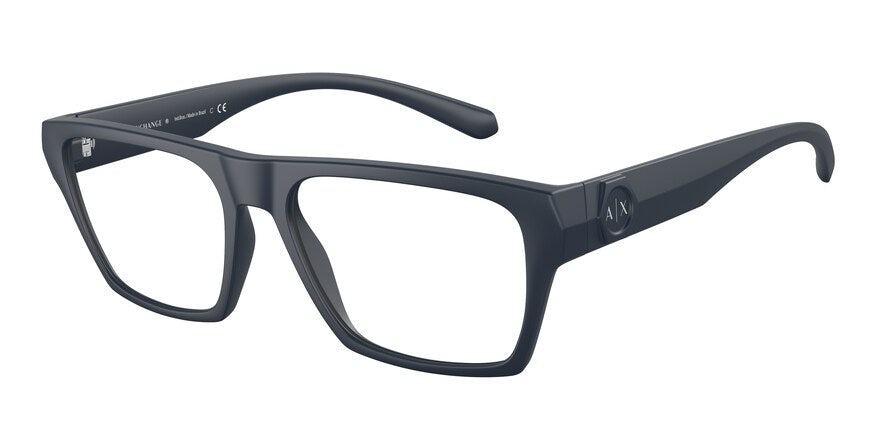 Exchange Armani AX3097F Pillow Eyeglasses  8181-MATTE BLUE 55-17-145 - Color Map blue