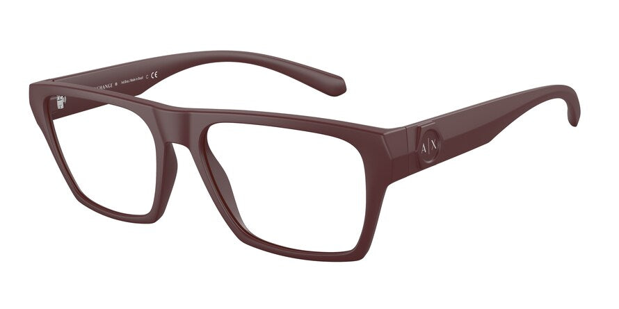 Exchange Armani AX3097F Pillow Eyeglasses  8274-MATTE BORDEAUX 55-17-145 - Color Map bordeaux