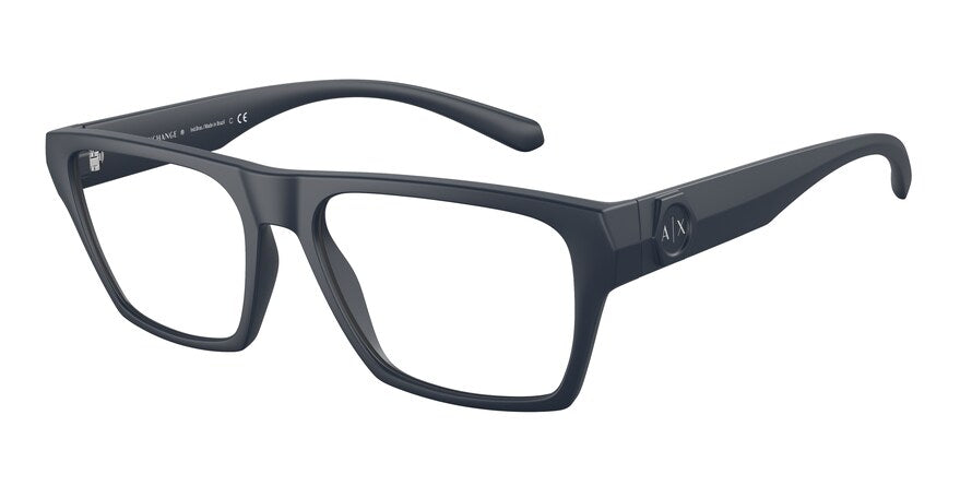 Exchange Armani AX3097 Pillow Eyeglasses  8181-MATTE BLUE 55-17-145 - Color Map blue