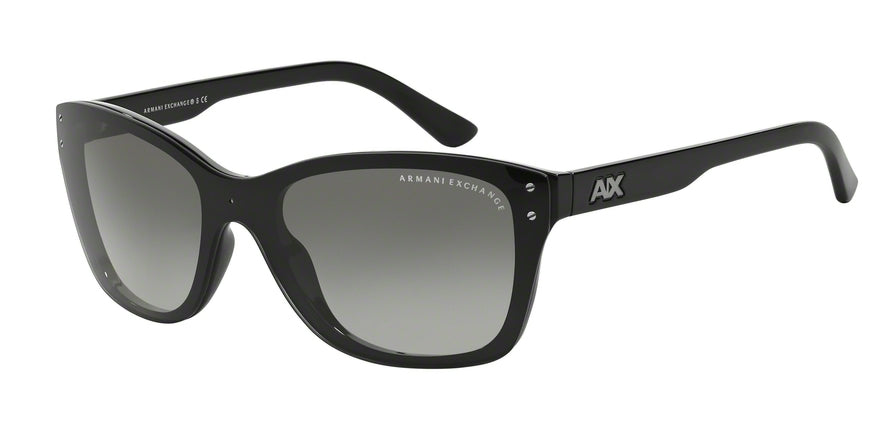 Exchange Armani AX4027S Square Sunglasses  800411-BLACK 43-143-140 - Color Map black