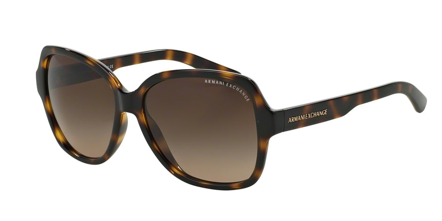 Exchange Armani FIT AX4029S Butterfly Sunglasses  811713-DARK TORTOISE 57-15-135 - Color Map havana