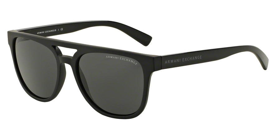 Exchange Armani AX4032 Pilot Sunglasses  814087-BLACK MT TRANS/DK GREY TRANS 55-17-140 - Color Map black
