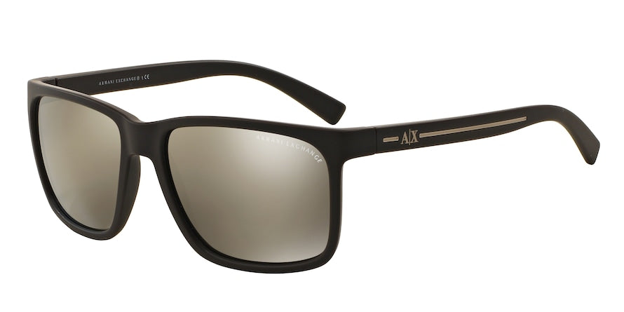 Exchange Armani AX4041SF Square Sunglasses  80625A-MATTE BROWN 58-17-140 - Color Map brown