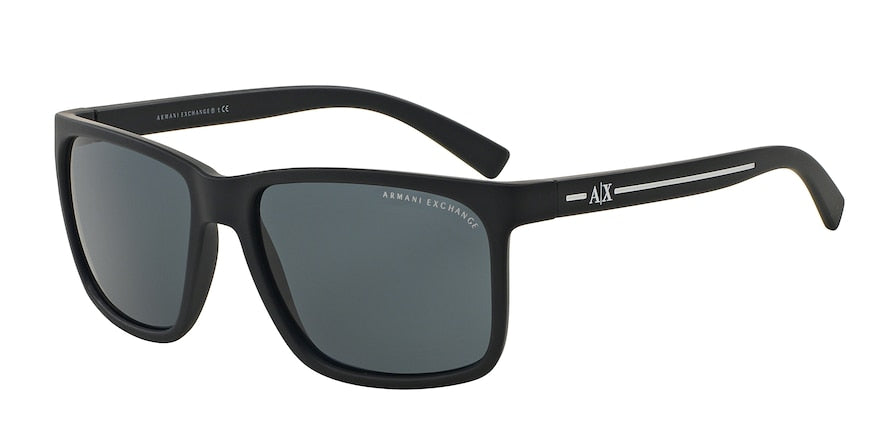 Exchange Armani AX4041SF Square Sunglasses  815787-MATTE BLUE 58-17-140 - Color Map blue