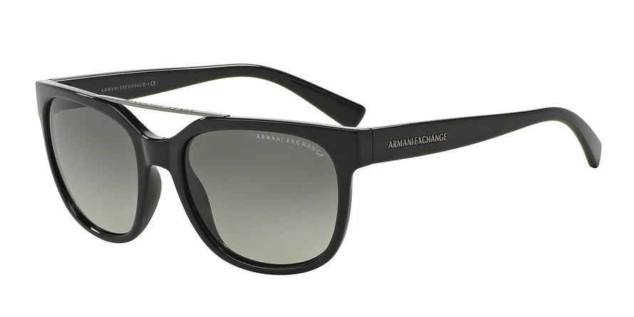 Exchange Armani AX4043S Square Sunglasses  815811-BLACK 55-18-140 - Color Map black