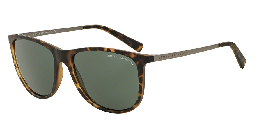 Exchange Armani AX4047SF Square Sunglasses  802971-MATTE TORTOISE 57-17-140 - Color Map havana