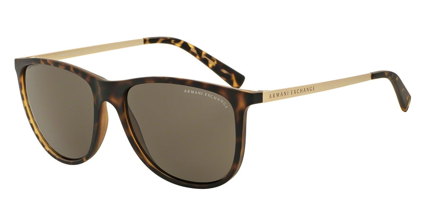 Exchange Armani AX4047SF Square Sunglasses  802973-MATTE TORTOISE 57-17-140 - Color Map havana