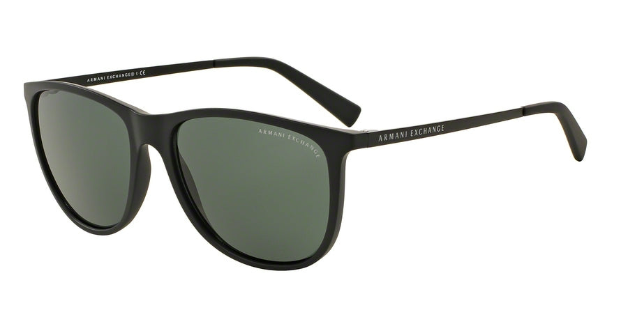 Exchange Armani AX4047SF Square Sunglasses  807871-MATTE BLACK 57-17-140 - Color Map black