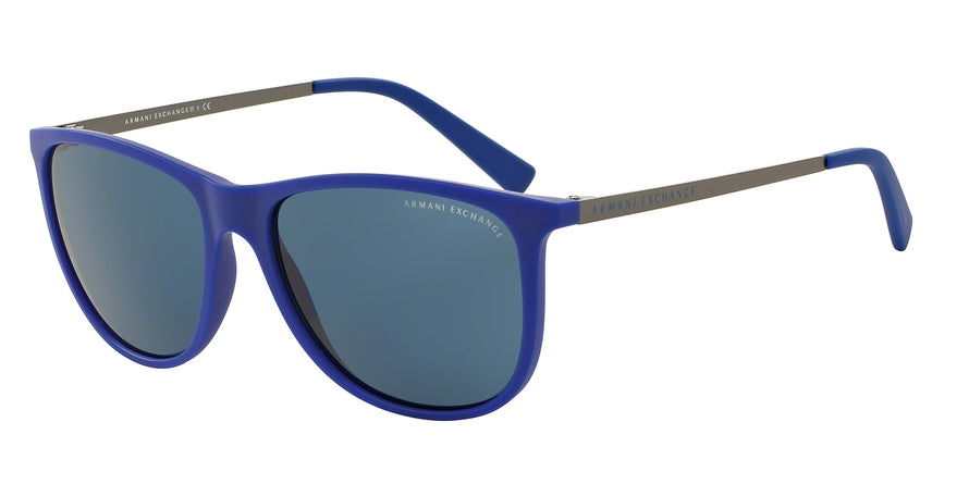 Exchange Armani AX4047S Square Sunglasses  816880-MATTE ELETTRIC BLUE 57-17-140 - Color Map blue