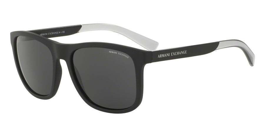 Exchange Armani AX4049SF Square Sunglasses  818287-MATTE BLACK 57-18-140 - Color Map black