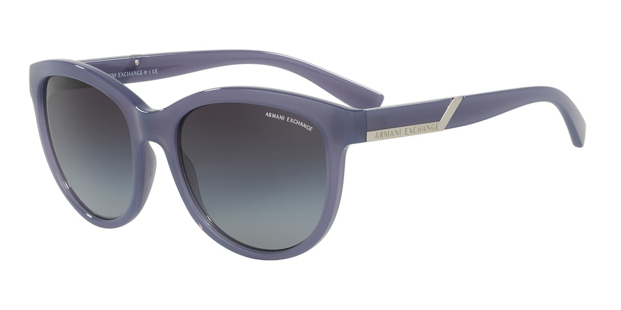 Exchange Armani AX4051S Square Sunglasses  81918G-MINERAL MAUVE MILKY 55-18-140 - Color Map violet