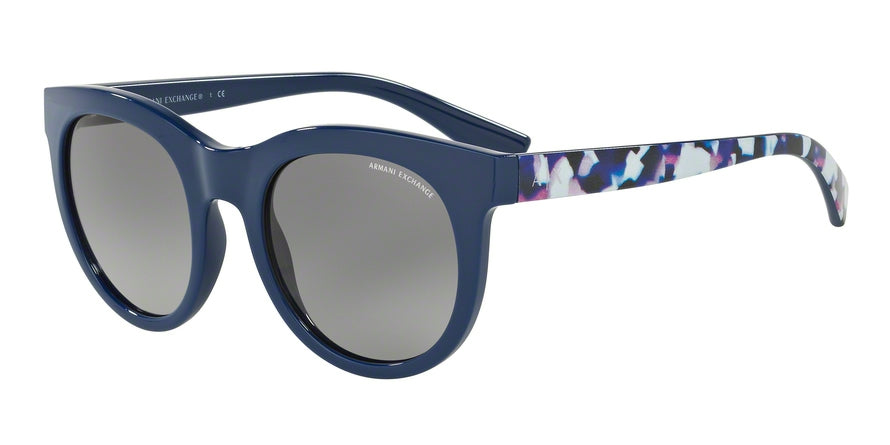Exchange Armani AX4053S Round Sunglasses  819311-BLUE 51-21-140 - Color Map blue