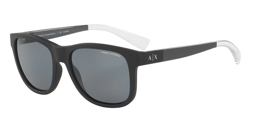 Exchange Armani AX4054S Square Sunglasses  807881-MATTE BLACK 55-18-140 - Color Map black