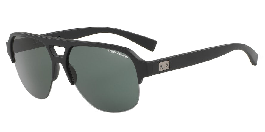 Exchange Armani AX4056S Pilot Sunglasses  807871-MATTE BLACK 59-15-140 - Color Map black