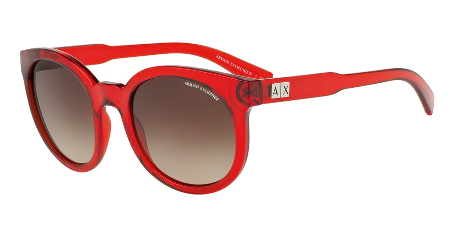 Exchange Armani AX4057S Phantos Sunglasses  820913-TRANSPARENT WATERMELON 53-22-140 - Color Map red