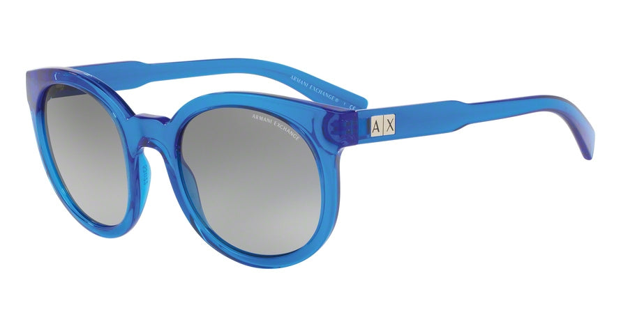 Exchange Armani AX4057S Phantos Sunglasses  821011-TRANSPARENT LIGHT BLUE 53-22-140 - Color Map blue