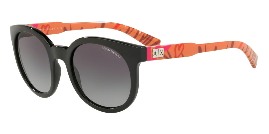 Exchange Armani AX4057S Phantos Sunglasses  82658G-BLACK 53-22-140 - Color Map black