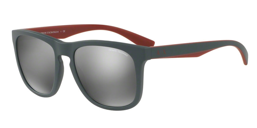 Exchange Armani AX4058SF Square Sunglasses  82006G-MATTE SMOKED PEARL 55-19-140 - Color Map grey