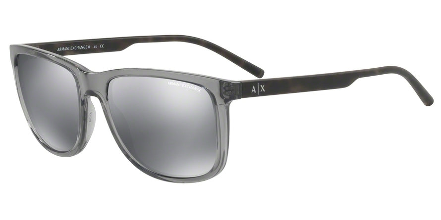 Exchange Armani AX4070SF Pillow Sunglasses  82396G-TRANSPARENT MAGNET GREY 58-18-145 - Color Map grey