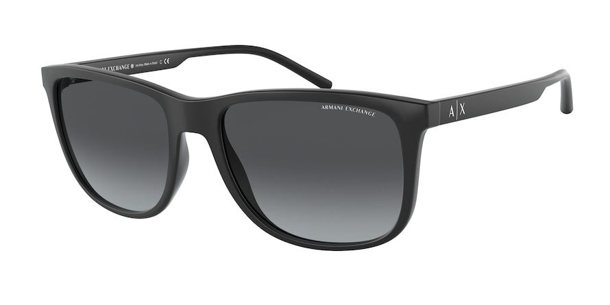 Exchange Armani AX4070S Pillow Sunglasses  80788G-MATTE BLACK 57-18-145 - Color Map black