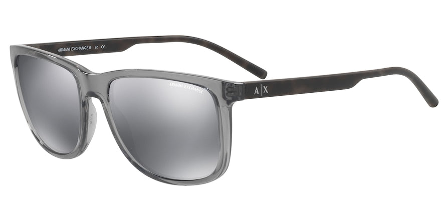 Exchange Armani AX4070S Pillow Sunglasses  82396G-SHINY GREY 57-18-145 - Color Map grey